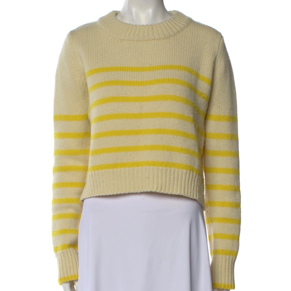 Striped Yellow and Cream Women's Sweater